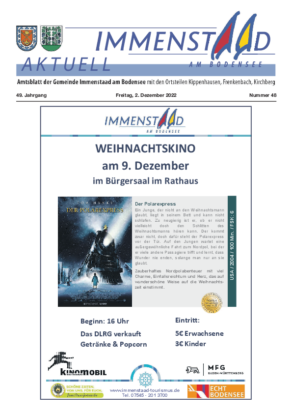  Mitteilungsblatt Immenstaad KW 48 (02.12.2022) 