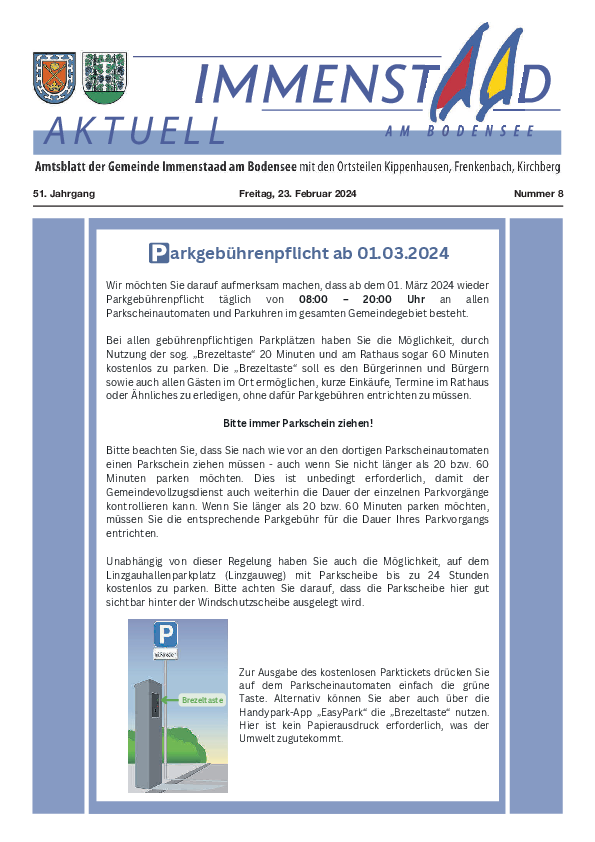  Mitteilungsblatt Immenstaad KW 8 (23.02.2024) 